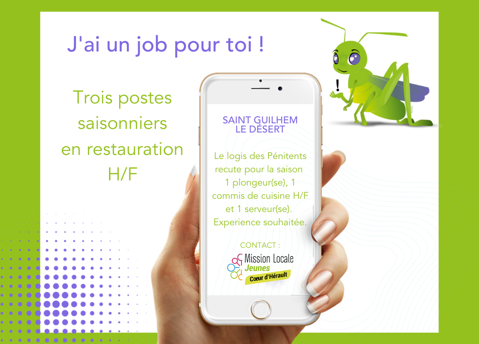 Offre d’emplois restauration à Saint-Guilhem-le-Désert