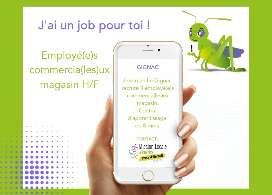 Intermarché Gignac recrute 3 employé(e)s (contrat d’apprentissage)