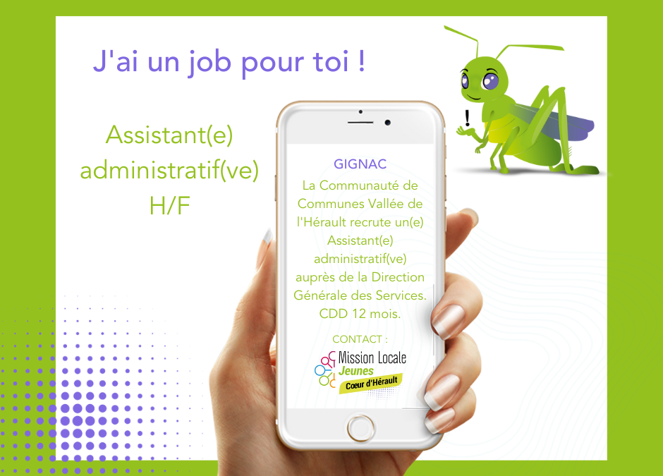 Offre d’emploi : Assistant(e) administratif(ve) à Gignac